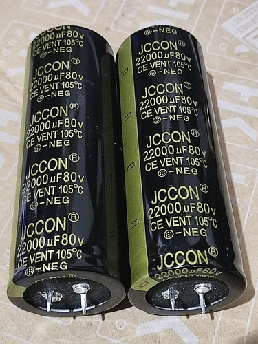 Capacitor Electrolitico Jccon 22000uf 80v 10x35 Para Audio 