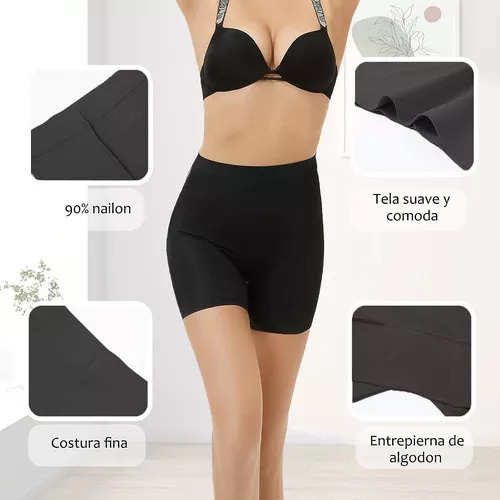 Q Paquete 3 Boxer Tipo Shorts Invisible Boxer Mujer