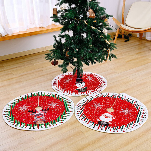 Falda De Árbol De Navidad T7 Con Tapa De Papá Noel Con Base