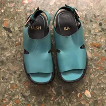 Comprar Sandalias Plataforma Charol Turquesa Mishka Talle 35