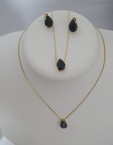 Conjunto Completo + Caixinha Veludo Folheado Prata Cor Prateado