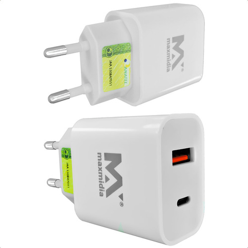 Carregador Universal Turbo 1 Metro Com Fonte Duas Entradas Micro Usb-c E Usb Kit