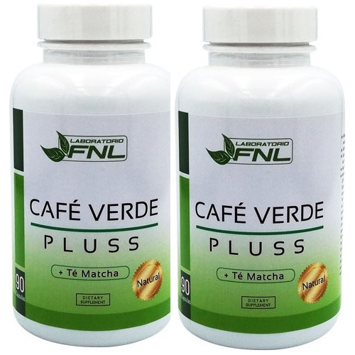 Pack 2 Cafe Verde +té Matcha Quema Grasa Energía 90cáps C/u 