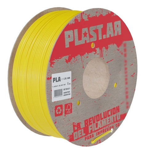 Imagen 1 de 4 de Filamento Impresoras 3d Plast.ar Pla Ø 1,75 1kg :: Printalot