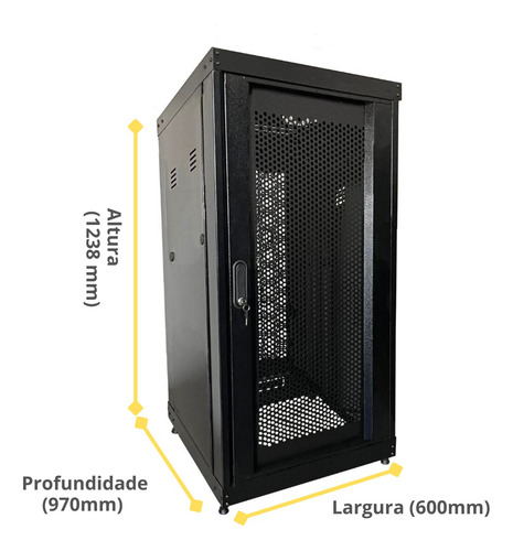 Rack Servidor Perfurado 24u X 970mm Flex Tipo Piso Padrão 19