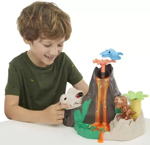 Huevos rellenos de Slime Dino Crew Lava Island, de colores Play-Doh