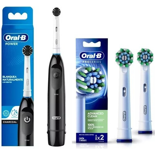 Cepillo Dental Electrico Oral B A Pila + 2 Repuestos