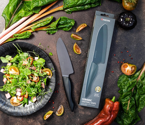 Cuchillo Santoku Cerámico 14 Cm Mango Ergonómico Premium