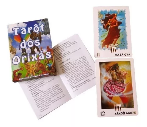 Baralho Tarot dos Orixás Colorido Oráculo Deck 22 Cartas 