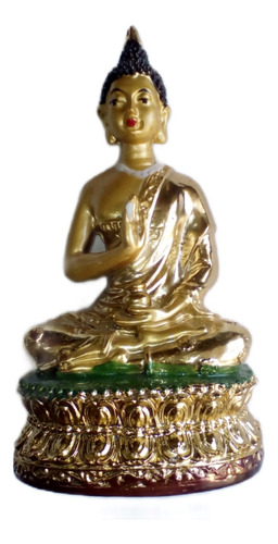 Estatua Buda De La India En Contemplación, Dorado