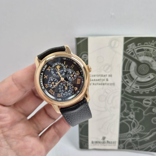 Audemars Piguet Jules Audemars Perpetual Calendar Preto Rosé Preto (Usado)