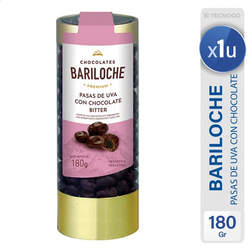 Chocolate Pasas De Uva Bañadas Amargo Bariloche Premium
