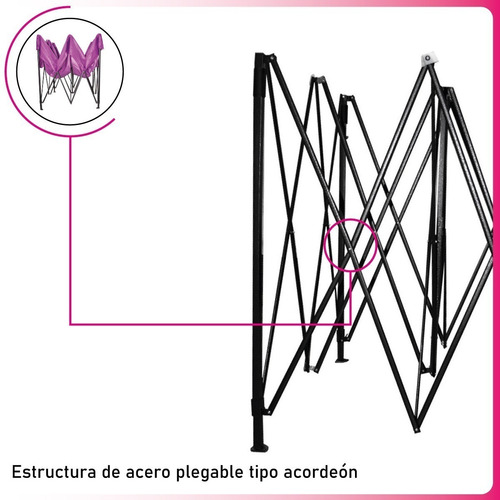 Imagen 7 de 7 de Carpa Toldo 3x3 Plegable Reforzado Impermeable Eventos Patio