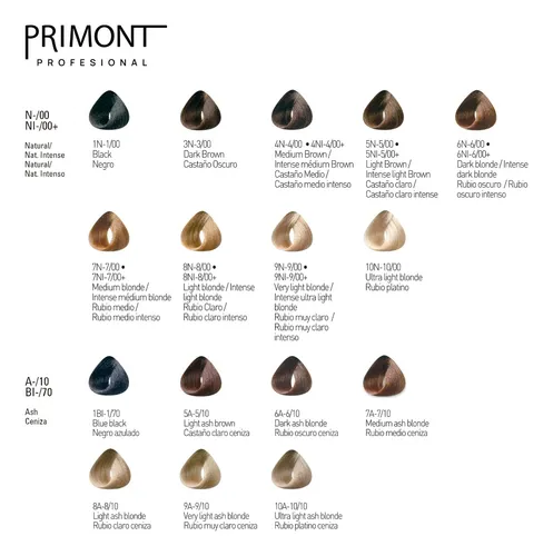 Primont Color X12 Tintura Coloración Cabello 60gr C/amoniaco