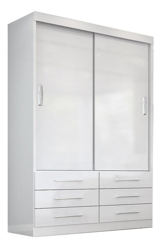 Guarda Roupa Solteiro Cairo Mdp 2 Pt 6 Gav Branco