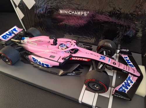 F1 Alpine A522 Gp Bahrein Fernando Alonso 1/18 Minichamps Rosa