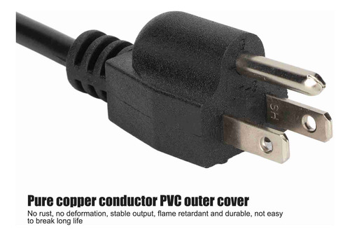 Cable Corto De Alimentación Ac 515p A Iec320 C5 Hembra 18 Aw