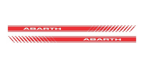 Par Adesivo Fiat 147 Abarth Faixa Lateral Vermelha Vazada