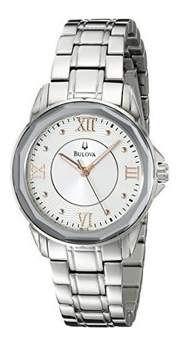 Reloj Bulova 96l172 Vestido Redondo Pulsera De Mujer