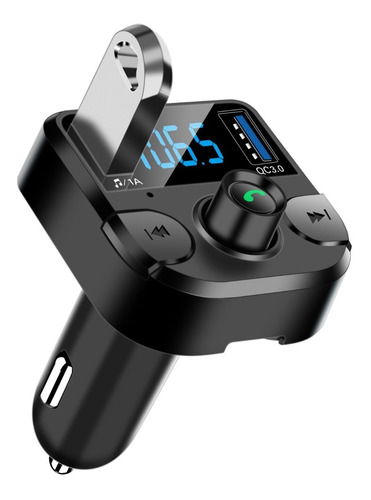 Imagen 1 de 7 de Transmisor Fm Bluetooth Transmisor De Coche-azul