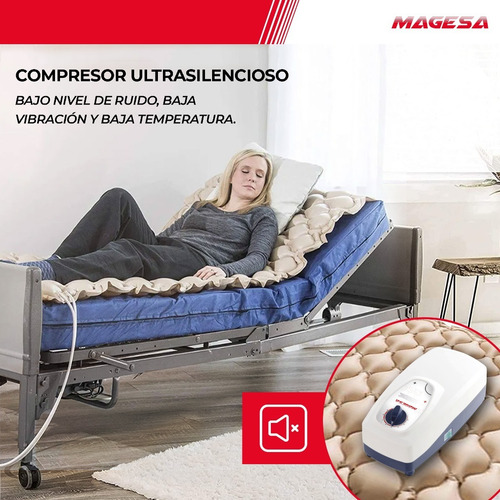Imagen 5 de 8 de Colchón Antiescaras Con Motor Compresor Secuencial 130 Kg