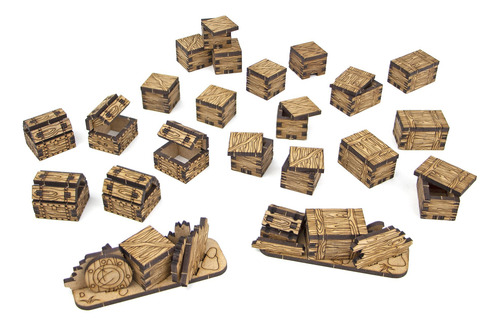 Terreno Modular Towerrex Dnd 28mm - Cofres Y Barricadas
