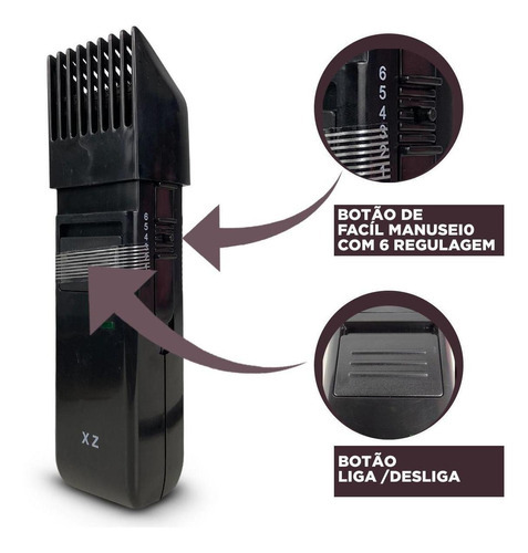 Maquina De Acabamento Barba Depilação Recarregável 110v/220v