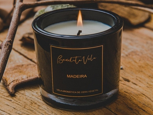 Imagem 2 de 4 de Vela Aromatizada De Madeira Cera Vegetal