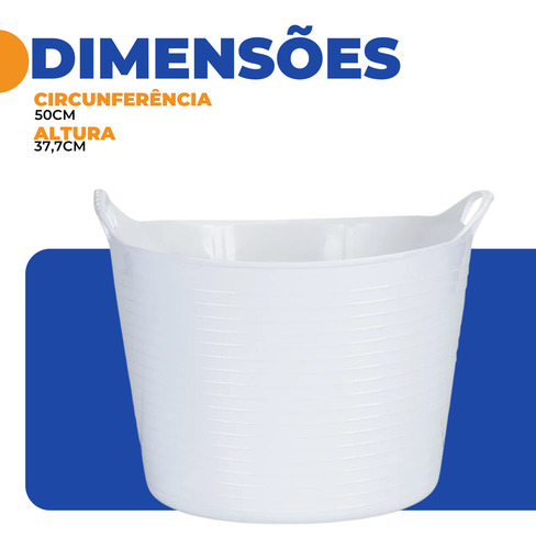 Cesto Multiuso Flexível C/ Alças 42l Lavanderia Roupas Sujas