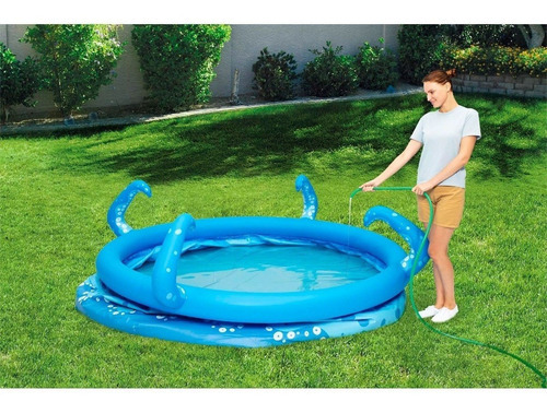 Alberca Semi Inflable Bestway Tentáculos 274x76 Cm Mod 57396 Color Arcoiris