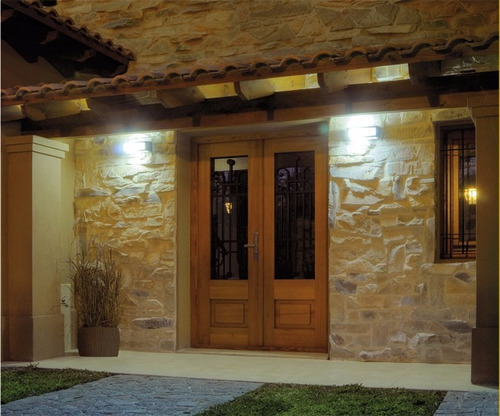 Imagen 2 de 3 de Aplique De Exterior Fw Aluminio Negro Tridireccional /nexo