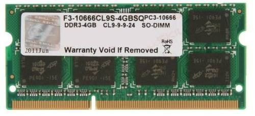 Memoria RAM Standard  4GB 1 G.Skill F3-10666CL9S-4GBSQ