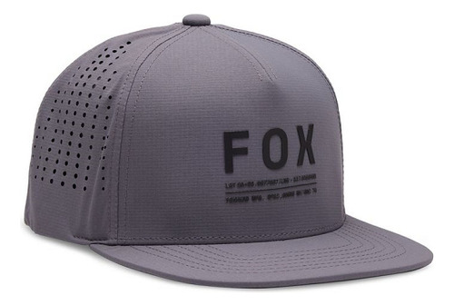 Gorra Fox Non Stop Tech Snapback Stl Gry Os -