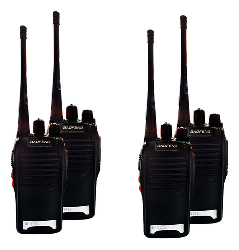 Kit 4 Rádio Baofeng Bf-777s Dual Band Vhf/uhf Longo Alcance