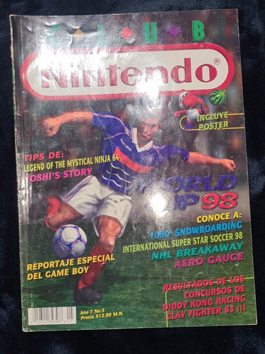 Revista Club Nintendo World Cup 98 Año 7 #5 Mayo 1998 Envio 