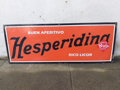 Antiguo Cartel De Hesperidina Rico Licor En Chapón 80 X 30cm