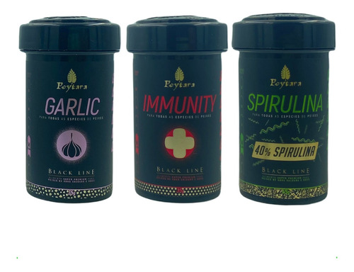 Raçao *poytara Kit Garlic 35g + Immunity 35g + Spirulina 45g