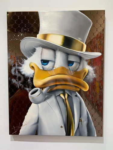 Cuadros De Tío Rico Mcpato Dinero Canvas Oleo Pintado A Mano