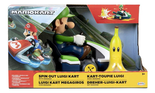 Carro Luigi Kart Giratorio 360 Grados Con Aceesorio Banana
