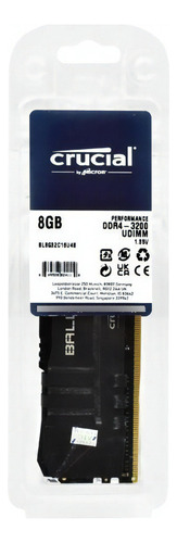 Memoria Ram Desktop 8gb 2666mhz Ballistix Envio Imediato