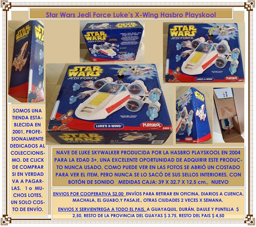 Imagen 4 de 7 de Juguete Nave Star Wars Jedi Force Luke X-wing Hasbro Playsko