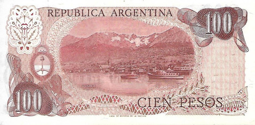 Bottero 2405a 100 Pesos Ley 18188 Serie C F2 Unc Palermo (Usado)
