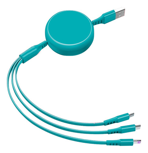 Cable Cargador Datos V8 Micro Usb Tipo C Ip Universal 3 En 1