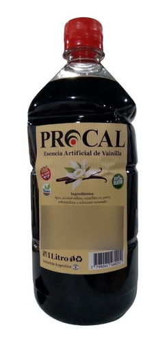 Esencia De Vainilla Procal Celiacos Sin Tacc Botella X1 Lt