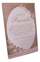 Comprar Invitaciones Rosa Gold Espejadas En Acrílico Impresas Color