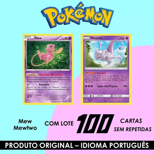 Kit Carta Pokémon Pikachu E Lendário Mewtwo no Shoptime