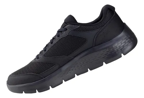 Tenis Skechers Go Walk Caballero 216480 Negro Negro Air Cool