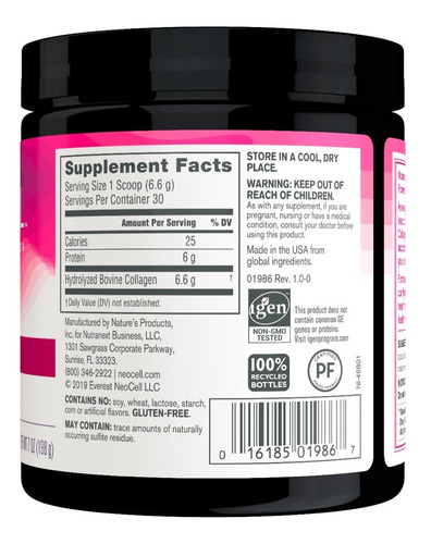Imagen 2 de 2 de Colageno Hidrolizado Americano + Vitamina C / Neocell