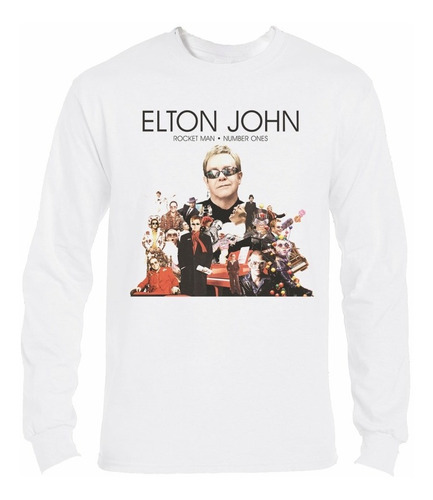 Polera Ml Elton John Rocket Man Number Ones Rock Abominatron
