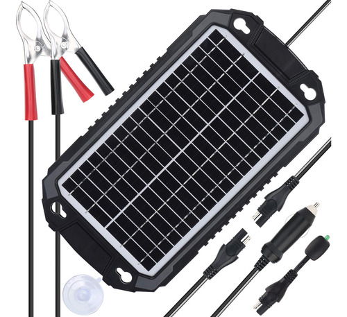 Power 12v Cargador Solar Vehiculo Mantenedor Impermeable 6w